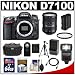 Nikon D7100 Digital SLR Camera Body with 18-200mm Lens + 64GB Card + Battery & Charger + Case + Flash + Filter + Tripod + Accessory Kit