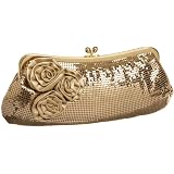 Whiting & Davis Leather Flowers Clutch