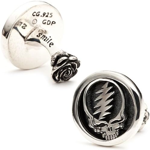 Sterling Grateful Dead Steal Your Face Cufflinks
