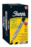 Sharpie King Size Permanent Marker, 12 Black Markers(15001)