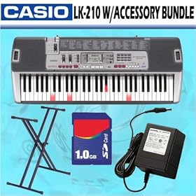 Click here to buy Casio LK210 61 Key Lighted Keyboard with Accessory Kit. Includes 1GB SD Memory Card,... by Casio.