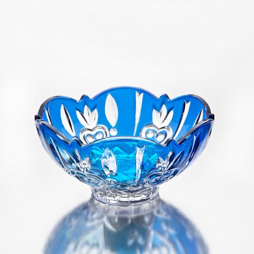 CRYSTAL CANDY DISH BLUE On Sale