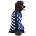 Blueberry Pet 2 Patterns Fancy Unparalleled Graphics Dog Sweater in Midnight Blue, Back Length 12