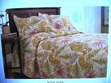 Liz Claiborne Bon Aire King Tropical Bedspread Quilted 100% Cotton