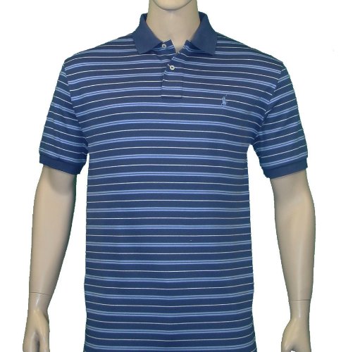Polo Ralph Lauren Striped Interlock Polo Shirt Blue