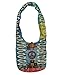 Handcrafted Razor Cut Heavy Cotton Bohemian / Hippie / Gypsy Floral Peace Bag Nepal