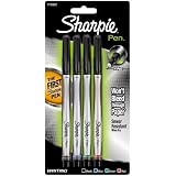 Sharpie Pen 1742662 Fine Point 4 Pack Assorted Colors, Black, Blue, Red, Green