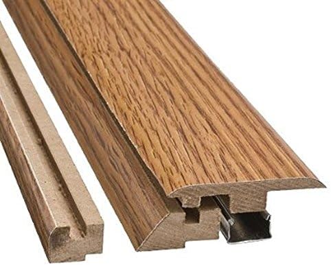 Simple Solutions Traditional Living 4-in-1 Flooring Transition Molding, Golden Amber Oak - Lot of 2