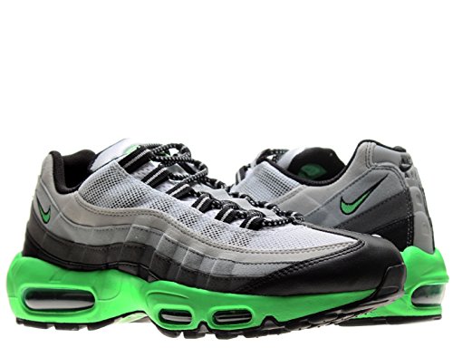 Nike Men's Air Max '95 Black/Psn Green/Drk Gry/Slvr Running Shoe 11 Men US