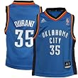Adidas Oklahoma City Thunder Kevin Durant Toddler Revolution 30 Replica Road Jersey