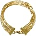 14 Row Liquid Metal Bracelet In Gold