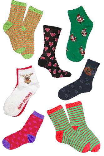 Club Pack - 15 Pairs of Womens Fun Holiday Themed Socks