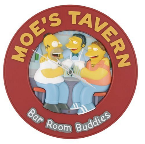 Childrens Toyshop  Kitchen & Housewares : Simpsons Bar Buddies Talking Wall Clock