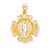 14k Saint Florian Medal Pendant