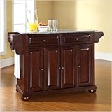 IMAGE OF Crosley Furniture Alexandria Solid Granite Top Mahogany Kitchen Island