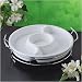 Porcelain Round Chip and Dip Platter with Rack