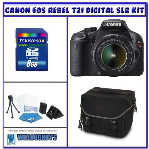Canon Rebel T2i 18.0 MP Digital SLR w/ Canon 18-55mm IS Lens + Shooter Package K# 2