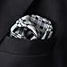 Shlax&Wing Checked Black Grey Handkerchieves Mens Neckties Hanky Pocket Square