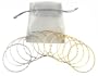 Bracelet - B102 - 12 Pc Asst. Bangle Set ~ Plain, Etched and Twisted in Gold Tone & Silver Tone - 70mm + Silver Organza Gift Bag