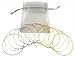Bracelet - B102 - 12 Pc Asst. Bangle Set ~ Plain, Etched and Twisted in Gold Tone & Silver Tone - 70mm + Silver Organza Gift Bag