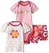 Gerber Baby Girls' 3 Piece Bodysuit Shirt and Panty Set