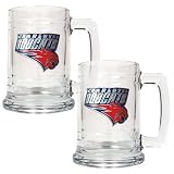 NBA Charlotte Bobcats Two Piece 15-Ounce Glass Tankard Set - Primary Logo