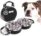 Mud Pie Black Pleather Travel Kit with Bowls