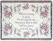 "Wedding" Floral Inspirational Afghan Throw Blanket 40" x 50"