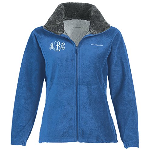 Monogrammed Columbia Women's Dotswarm II Fleece Full-Zip Jacket (Large, Blue Macaw)