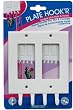 Plate HookR Double Wall Switch Plate with 4 Hooks - White