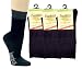 3 P Bambus-Socken m Frotteepolstersohle ohne Gummidruck