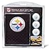 Team Golf NFL Pittsburgh Steelers Gift Set: Embroidered Golf Towel, 3 Golf Balls, and 14 Golf Tees 2-3/4