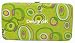 GREEN RETRO CIRCLES FLAT OPERA WALLET CLUTCH BY DESIGNSK