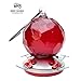 Best Home Products Hummingbird Feeder, Blown Glass, Candy Apple, 24 ounces