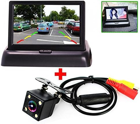 Auto Parking Assistance New LED Night Vision Car CCD Rear View Camera With 4.3 inch Color LCD Car Video Foldable Monitor Camera