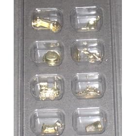 Monopoly Original 8 Gold Tokens Game Pieces Token by Monopoly
