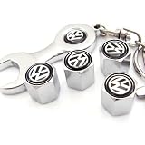Volkswagen Tire Valve Caps with Wrench Keychain