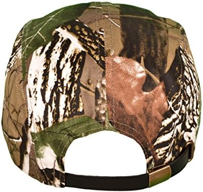 Wholesale Cotton Flat Bill 5 Panel Biker Snapback Hats w/Leather Strapback (Snow Camo) - 22062