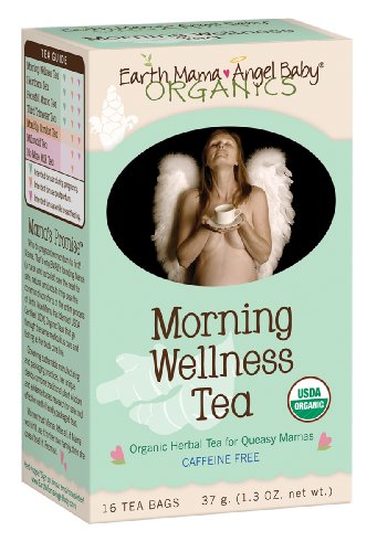Earth Mama Angel Baby Organic Morning Wellness Tea, 16 Teabags/Box (Pack of 3)
