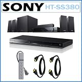 Sony HT-SS380 3D Home Theater System + Sony BDP-S480 3D Blu-Ray Player + 2 HDMI Cables + Surge Protector