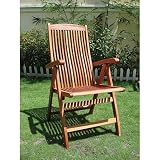 Eucalyptus Outdoor Recliner Chair (Natural Wood) (41H x 22W x 18D (seat 18W))