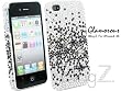 TheBlingZ Black Silver Rhinestone Crystal Diamond Bling Hard Back Case Cover for iPhone 4 4S + Buy Now !!FREE Screen Protector