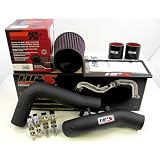 04-08 Acura TSX 2.4L HPS Cold Air Intake System Kit Wrinkle Black 05 06 07 by HPS