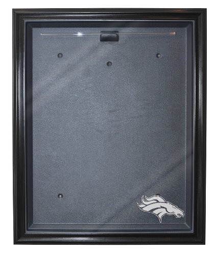 Denver Broncos Cabinet Style Jersey Display, Black
