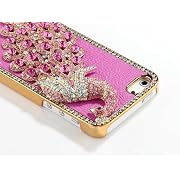 Rhinestone Bling Peacock Hard Case Apple iPhone 5 5G