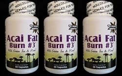 ACAI Fat Burn #3 all Pure Diet Pill with Green Tea, Grapefruit, Apple Cider, and more for Weight Loss and fat burning