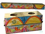 Hanukah Chanukah Menorah Shabbat Candle Set Hand Painted by Yair Emanuel