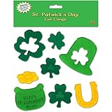 Beistle 33132 St. Patrick's Day Gel Clings Sheet, 7-1/2 by 7-1/2-Inch
