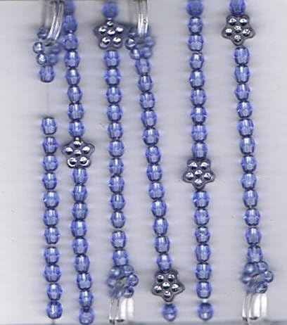 Women's Rescue Bra Solutions Jewelry Straps - Blue Beads with Rinestone-looking Flowers - 1 Pair