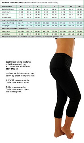 Women UV Protective Clothes Swim Tights Capri Length Black